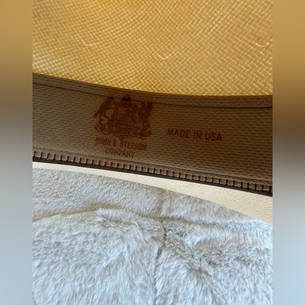 Stetson 8X White Straw Western Cowboy Hat. Size 7 1/8. - Picture 7 of 7
